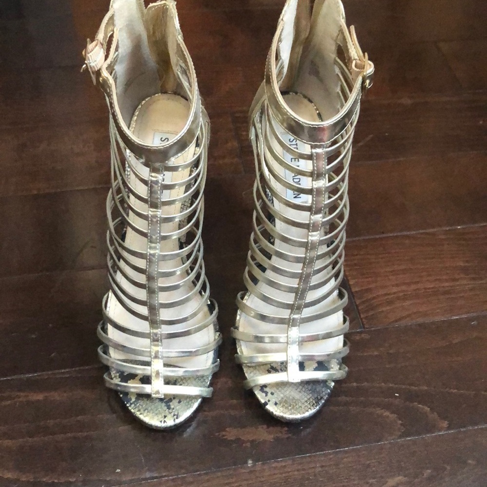 COPY - Steve Madden Gold Gladiator Heel